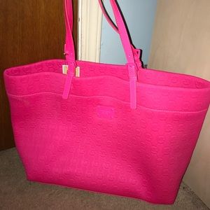 NWT Michael Kors Neon Pink Jet Set Tote